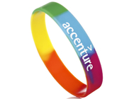 Nice Silicone Rubber Bands Rainbow Colorful Segments
